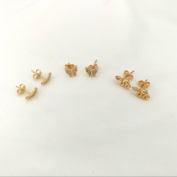 Tiny Stud Earrings - Picture 9 of 12